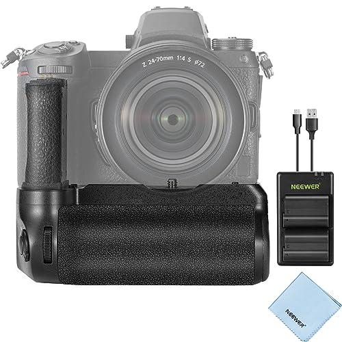 NEEWER MB-N11 Punho de bateria vertical com 2 baterias de substituição EN-EL15c de 2400 mAh e conjunto de carregador de canal duplo USB, Battery Grip compatível com Nikon Z6 II e Z7 II câmaras
