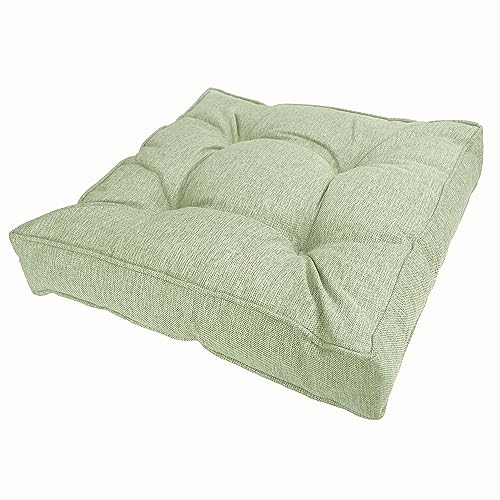 POKAR Almofadas Lounge exterior almofada assento móveis vime, jardim almofada para cadeira capas 50 x 50 x 10 cm, verde