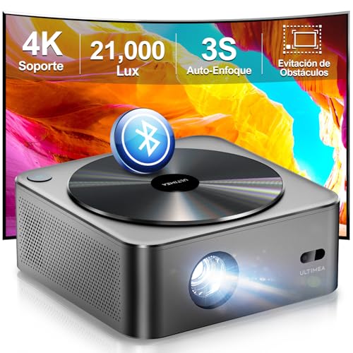 ULTIMEA Projetor projetor 4K suporte, Full HD 1080P nativo com auto-foco/keystone, cinema em casa 700ANSI lúmen, projetor 5G WiFi Bluetooth, projetores para iOS Android Phone/TV Stick/Laptop