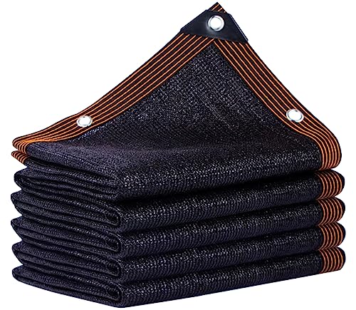 QLOFEI Rede de sombra, 60% - 70% de proteção solar ao ar livre malha de sombra com ilhoses, malha de sombra exterior para jardim pérgula estufa relva galinheiro, fácil de pendurar (preto-3 x 3 m)