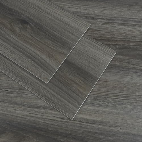 VaryPaper Piso vinil efeito de madeira castanho cinzento 90 cm 15 cm 20 peças chão vinil autocolante cozinha vinil chão casa de banho impermeável autocolantes de azulejos vinil adesivo chão sala de