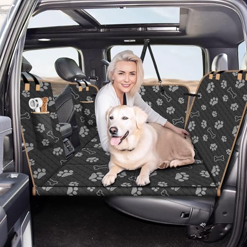 Lekespring Capa grande para assento traseiro de cão para camião, rede de alto desempenho para cães F150, Ram1500, serra, SUV, cama impermeável para cães com extensor de chão duro para