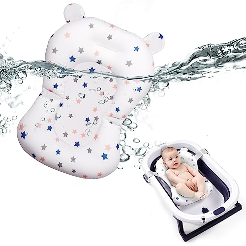 Aolso Rede de banho para bebés, assento de casa de banho para bebé recém-nascido, rede de suporte para banheira, tapete de banheira antiderrapante para bebé, assento de rede banheira bebé