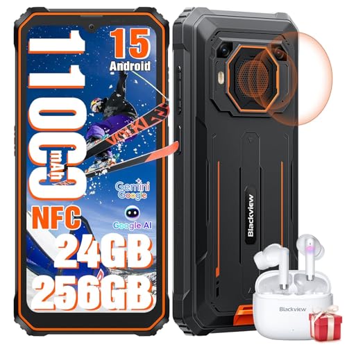 Blackview BV6200 Plus telemóvel inquebrável 24 GB + 256 GB (TF 2TB), 11000 mAh, 90Hz 6,56" HD+, 16 MP+13 MP(AI), Altifalante 98dB, duplo 4G SIM/NFC/OTG/GPS/Impressão digital/Impressão digital/Octa-C