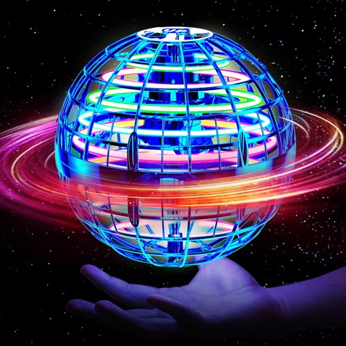 Ivtivfu Bola voadora (azul) Flying mágica Hover Ball Fly UFO bolas voadoras para menino e meninas, brinquedos para exteriores para crianças, presentes para crianças de 6 7 8 9 10 11 12