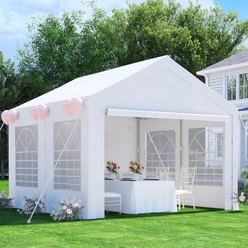 Devoko Tenda para festas 3 x 4, tendas para exteriores, jardim de proteção UV 50, gazebo para casamentos, festas, reuniões, encontros em pátios jardinados, branco