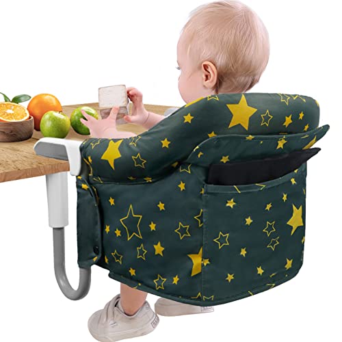 Teglu Cadeira alta portátil bebé clipe assento de mesa para bebé portátil e dobrável cadeira de bebé comer instalação rápida (6 a 36 meses, 15 kg)