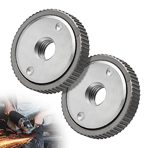 CPROSP 2 x Porca de fixação rápida M14 para triturador de ângulos, porca de libertação rápida compatível com todos os moedores angulares AEG, Black & Decker, Dewalt, Flex, Hitachi, metabo