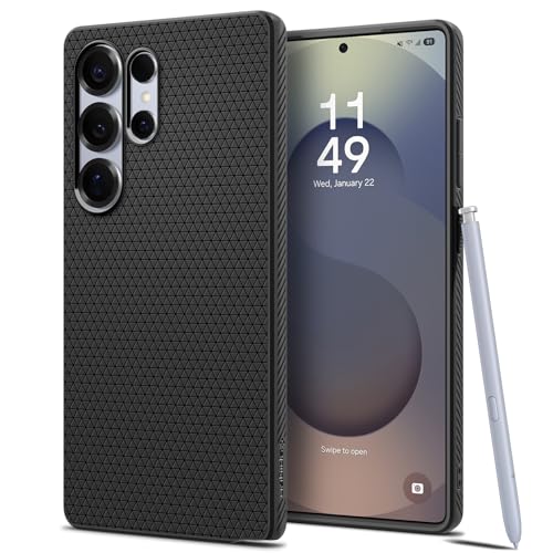 Spigen Capa Liquid Air compatível com Samsung Galaxy S25 Ultra 5G - preto mate