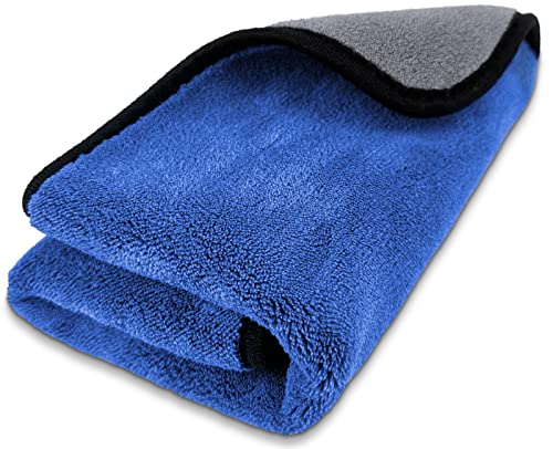 Airlab Toalha grande de secagem de carro 90 x 60 cm XXL, pano de microfibra, toalha de microfibra carro sem pêlos e sem riscas, pano de limpeza super absorvente, bolinhas para veículos, cristais, 500 gsm