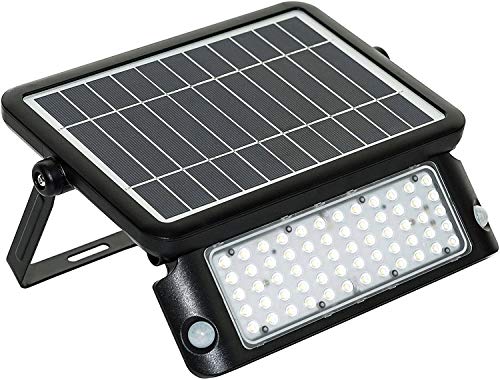 Luceco Projetor de 550 LM, LED Solar Guardian PIR, IP65, 4000K, preto, 10