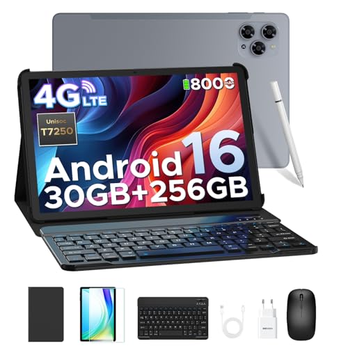 DOOGEE Tab G6 2025 Android 16 Tablet de 11 polegadas, tablet com cartão sim 30 GB RAM+256 GB ROM (TF 2TB), 8000 mAh Tablets com teclado e lapize, câmara 13 MP| Widevine L1|Netflix| Dual 4G | Wi Fi 5 |