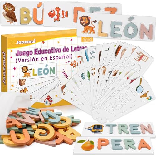 Joozmui Brinquedos crianças 3 4 5 6 7 8 anos, jogos educativos para crianças 3-8 anos presente menina 3-8 anos jogos para crianças brinquedos menina aprender a ler brinquedos Montessori Scrabble