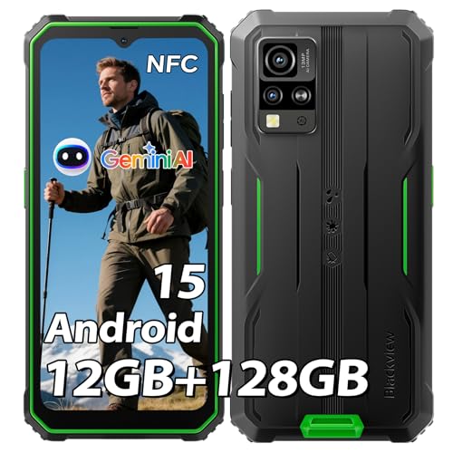 Blackview BV4800Pro Telefone celular, 12 GB + 128 GB/2 TB expansível, oito núcleos, telemóvel inquebrável, ecrã HD de 6,56", 16 MP 8 MP, sensor de impressões digitais, NFC/OTG/GPS/IP/IPG/IP/IPG 69K