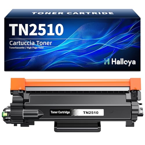 Halloya TN2510 TN2510XL Cartucho de toner compatível para Brother TN-2510 TN-2510XL para Brother HL-L2400DW DCP-L2620DW DCP-L2627DW MFC-L2800DW MFC-L2827DW MFC-L22-L22222 835DW MFC-L2860DW (1 preto)