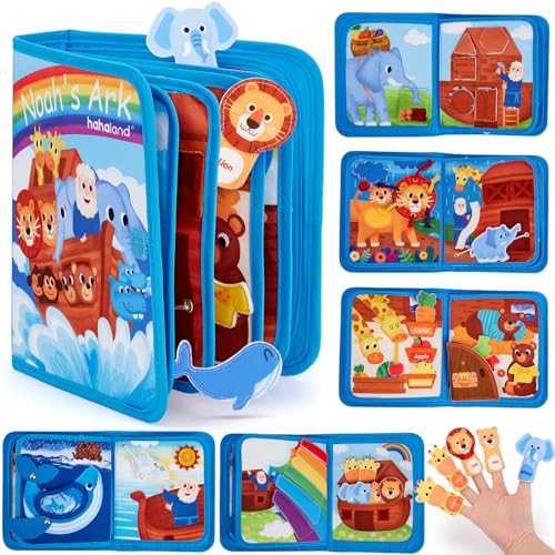 hahaland Montessori Brinquedos 1 ano - livro interativo Busy Board de atividades - Busy Book painel de feltro brinquedo educativo para crianças 1 2 3 anos