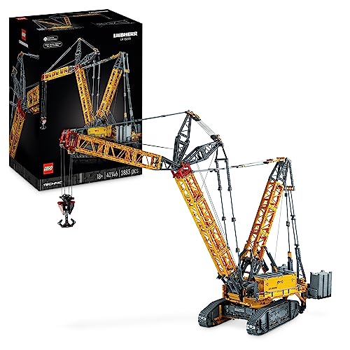 LEGO 42146 Technic Set grua sobre Oruga Liebherr LR 13000, cria o veículo telecomandado definitivo com controlo App, sistema de cabestrante e braço extensível, grande conjunto de maquilhagem para