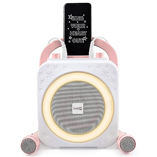 RockJam Ring Bluetooth Karaoke Machine with Two Mics - recarregável | trocador de voz