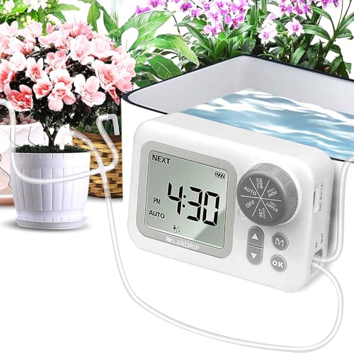 Landrip Kit de rega automática por gotejamento, sistema de rega automático para plantas e vasos de interior, com modos de rega automática/manual
