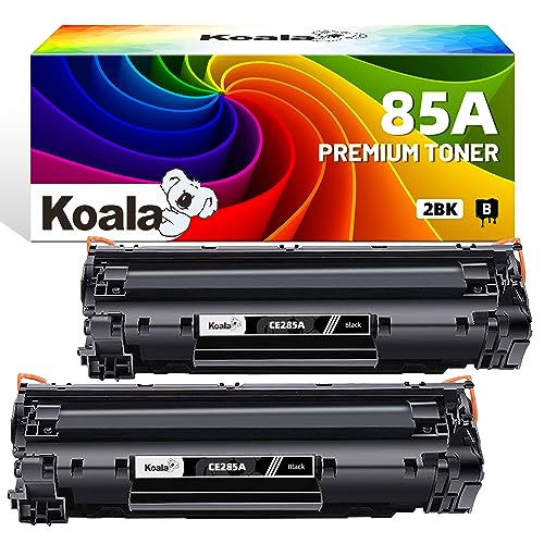 Koala Cartucho de toner compatível para HP 85A CE285A para HP LaserJet Pro P1102 P1102w P1106 M1132 M1212nf M1217nfw MFP impressoras (preto, pack de 2)