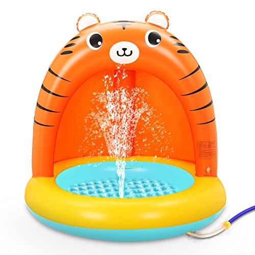 Piscina insuflável piscina para bebé insuflável e piscina, piscina de respingos gigante de 110 x 84 x 26 polegadas, conjunto de piscina para meninos brinquedos para meninos e meninas