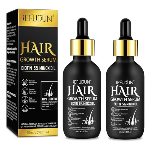 Acelerador crescimento cabelo Biotin 5% queda cabelo homem e mulher, evita a queda do cabelo, estimula o crescimento do cabelo, presente para marido / pai / homens