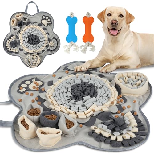 SUPERWSLING Tapete olfativo para cães, brinquedo inteligente para cães com brinquedo de inteligência antiderrapante para cães, tapete de cheiro anti-stress, tapete de brincar para cães