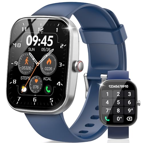 Csasan Relógio inteligente homem mulher, 1,91" Smartwatch com chamadas Bluetooth e Whatsapp notificação, 112 modos desportivos Smart Watch com pulso / monitor de sono, IP68 pulseira atividade, azul