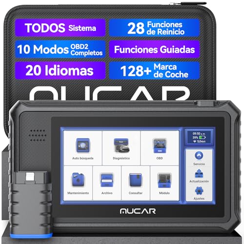 mucar Diagnóstico de carro multimarca, VO6 OBD2 diagnóstico para todos os sistemas e 28 funções de reinicialização, OBD2 diagnóstico com vinil automático, atualização gratuita