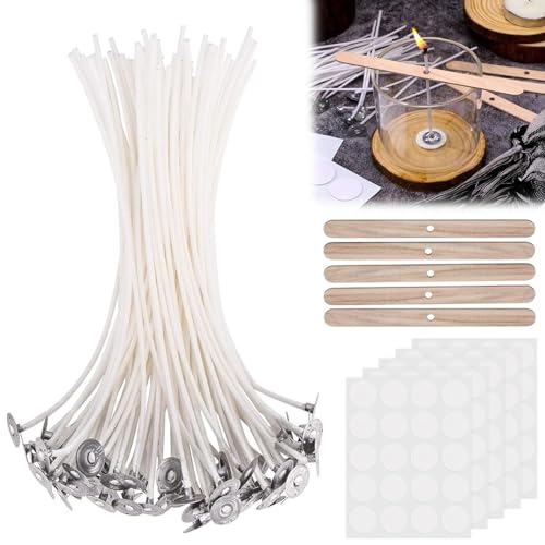 100 peças pavios de velas, pavios velas naturais, pavio de vela de algodão, kits de pavios de velas, pavio vela cerada de algodão, pavios para velas de algodão natural, conjunto de pavios para velas,