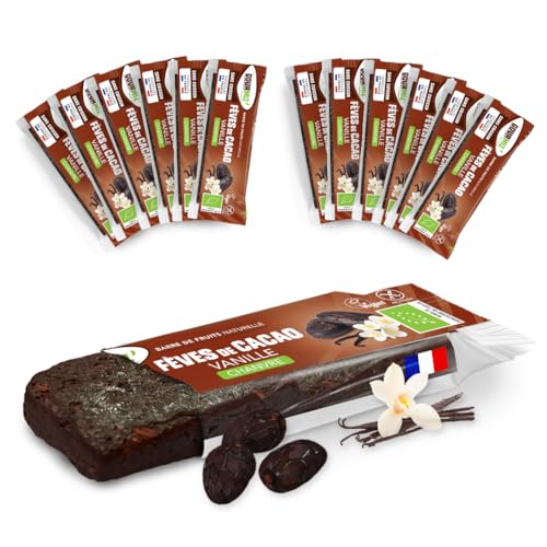 Gourmiz ' - 12 x 35 g, barras energéticas, grãos de cacau cru, cânhamo, cacau cru, baunilha, tâmaras, barras proteínas sem adição de açúcar, sem glúten, vegan, lanches, proteína bar
