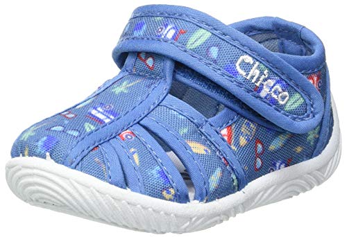 Chicco, Chinelos para crianças, sapatilhas para o berçário e a casa com fecho confortável e ajustável, desenhados na Itália