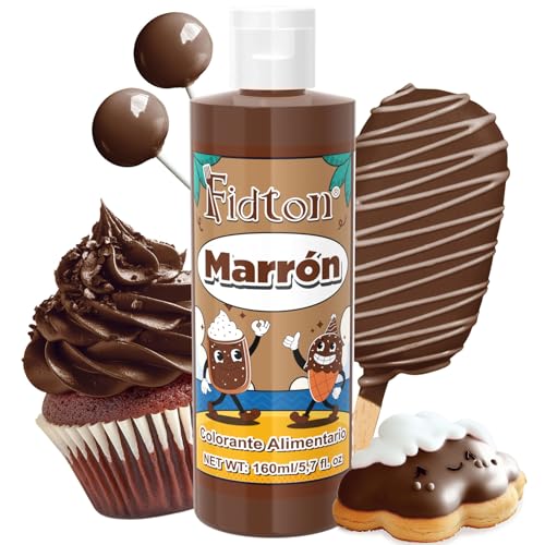 Corante alimentar 160 ml - grande capacidade corantes alimentares substituição altamente concentrada para decoração de bolos, cor alimentar para Fondant cores, Macarrão - castanho