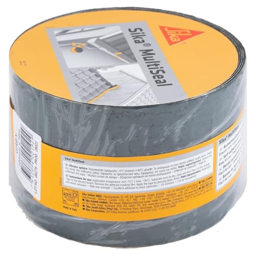 SIKA - Fita seladora betuminosa - Sika multiseal - cinzento e verde - para reparação de tetos e telhados, impermeável, rolo de 100 mm x 10 m