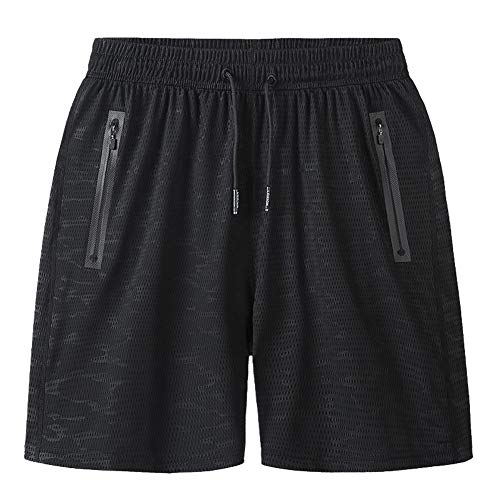 rismart Homens secagem rápida calções treino correr caminhando atlético calções com fecho de correr bolsos
