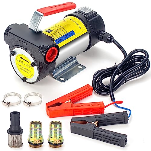 YaoFaFa Bomba de transferência diesel 12 V 175 W bomba elétrica de transferência de combustível bomba extrator de líquido diesel 45 L/Min, bomba de sucção de óleo com motor de cobre e baixo ruído