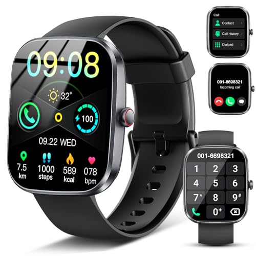 Relógio inteligente homem mulher, 1,91" Smartwatch com chamadas Bluetooth, 110 modos desportivos pulseira atividade, pulsómetro, monitor de sono, podómetro, smart watch impermeável IP68 para Android