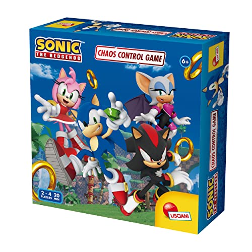 Lisciani - SONIC Chaos - jogo de curso - jogo de tabuleiro familiar - personagens Sonic - 2 a 4 jogadores - Para crianças a partir dos 6 anos - 20 minutos - Desenvolver o espírito da equipa