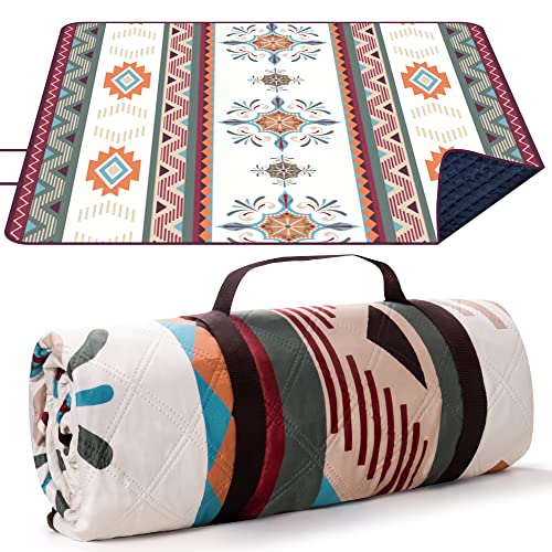 LARUTAN Manta de piquenique impermeável 300 x 200 para exteriores, impermeável, sem areia, manta de praia grande, portátil, lavável, para praia, churrasco, piquenique, caminhadas, viagens, acampamento