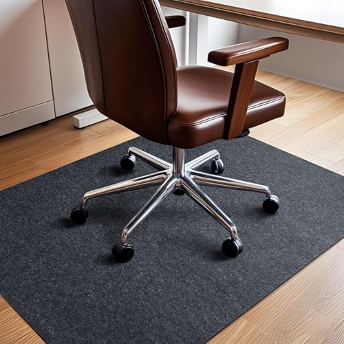 COSYLAND Protetor de chão para cadeira de escritório, tapete de cadeira de secretária 90 x 120 cm, tapete protetor para pisos duros e laminados, tapete para cadeira Gaming e secretária, cinzento