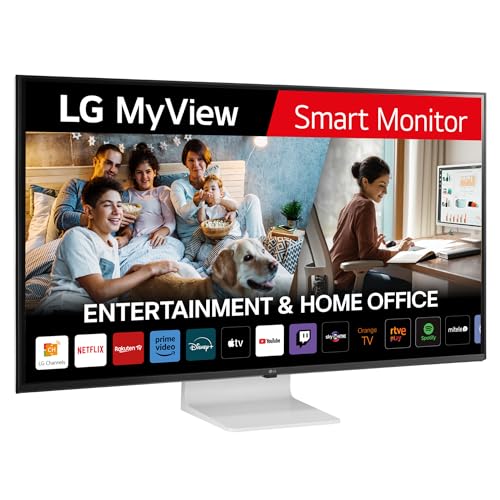 LG 43SQ700S-W.AEU Monitor inteligente, monitor inteligente, 43 polegadas, painel IPS, 3840 x 2160, 16:9, branco