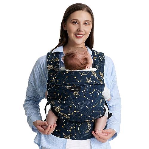 Suporte para bebés Momcozy - ergonómico, confortável e leve, para crianças de 3 a 20 kg, fácil de colocar, ideal para uma criação com mãos livres, céu estrelado