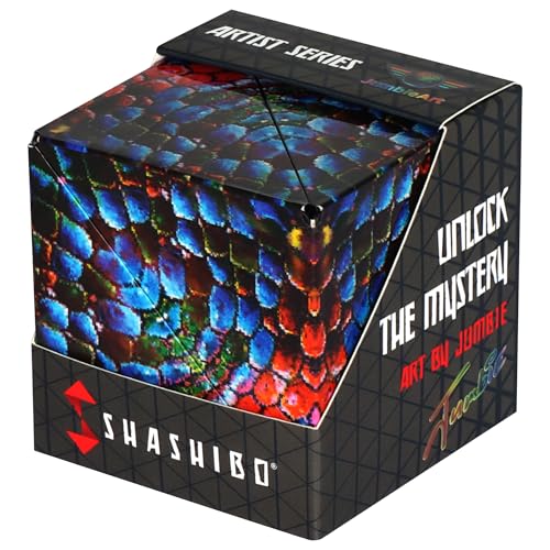SHASHIBO Cubo Transformável - Cubo anti-stress patenteado e premiado com 36 ímãs de Terra Raras - Transforma em mais de 70 formas (Artist Series - The Chameleon)