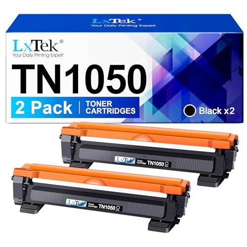 LxTek TN1050 TN 1050 Tonificador compatível para Brother TN 1050 TN-1050 Tonificador para Brother DCP1610w DCP1510 DCP 1612w HL 1110 HL-1210w MFC 1910w HL-1212w Imprimir Resora (2 Preto)
