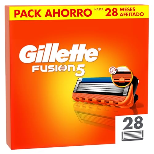 Gillette Fusion5 Recarga para máquinas de barbear para homem, 28 peças sobressalentes para máquinas de barbear Gillette