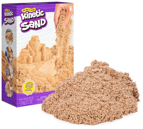 Kinetic Sand 5 kg - Areia cinética mágica original da Suécia, castanha natural, conhecida em jardins de infância, para jogos em interiores relaxados e criativos para crianças a partir de 3 anos