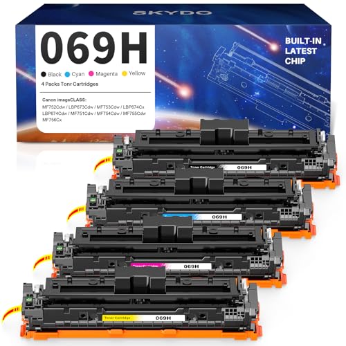 Skydo 069H Tonificador compatível para Canon 069 069H Tonificador para imageCLASS MF751Cdw, MF752Cdw, MF753Cdw, MF754Cdw, MF755Cdw, MF756Cx, LBP673Cdw, LBP6666666666Cdw, LBP6666666Cdw, LBP6666673Cdw,