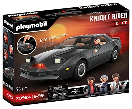 PLAYMOBIL 70924 Knight Rider, o carro fantástico, com luz e som originais, para crianças e fãs de Knight Rider, a partir de 5 a 99 anos