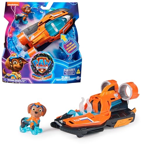 Patrulha Canina - Figura Zuma e veículo aerodinâmico com luzes e sons do superfilme - 6067510 - brinquedos para crianças 3 anos + patrulha canina brinquedos - presente criança 3 anos