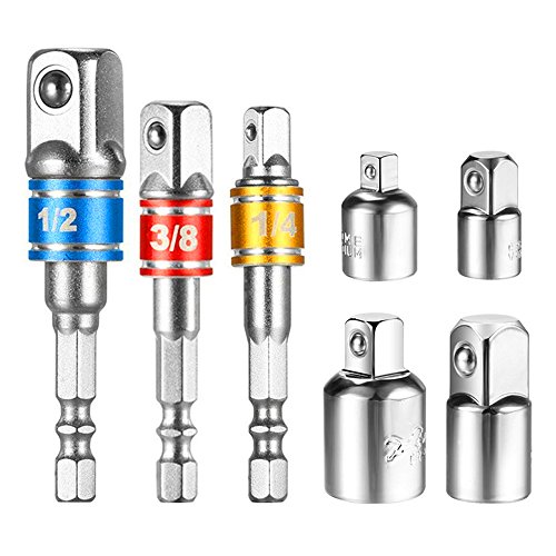 3 peças ferramentas manuais de potência condutor adaptador de pontas 4 peças conjunto de redutor e adaptador de impactos